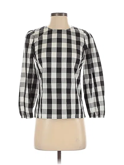 Pre-owned Jcrew 3/4 Sleeve Blouse In Black