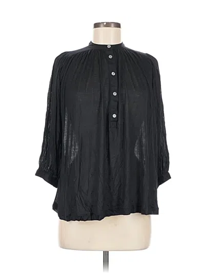 Pre-owned Jcrew 3/4 Sleeve Blouse In Black