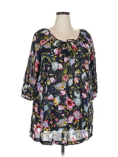 Pre-owned Jcrew 3/4 Sleeve Blouse In Black