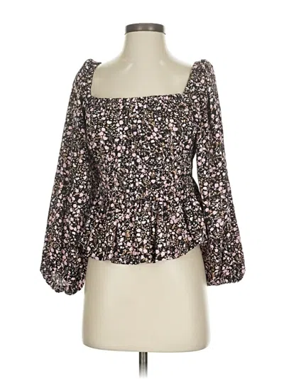 Pre-owned Jcrew 3/4 Sleeve Blouse In Black