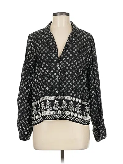 Pre-owned Jcrew 3/4 Sleeve Blouse In Black