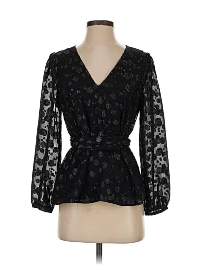 Pre-owned Jcrew 3/4 Sleeve Blouse In Black