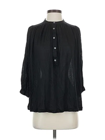Pre-owned Jcrew 3/4 Sleeve Blouse In Black