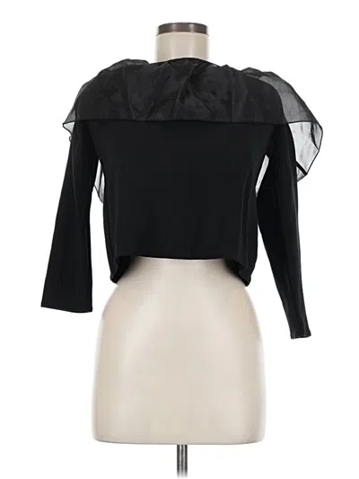 Pre-owned Jcrew 3/4 Sleeve Blouse In Black