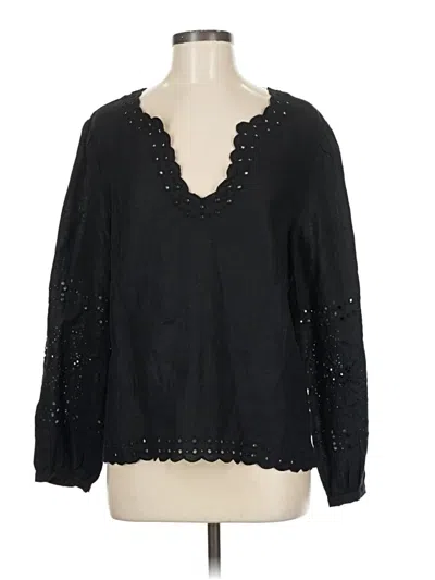 Jcrew 3/4 Sleeve Blouse In Black