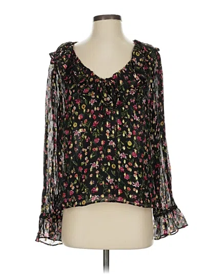 Pre-owned Jcrew 3/4 Sleeve Blouse In Black