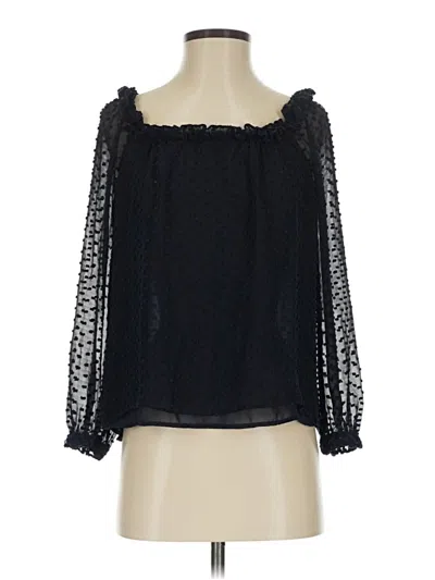 Pre-owned Jcrew 3/4 Sleeve Blouse In Black