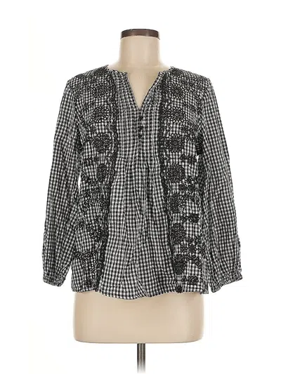 Pre-owned Jcrew 3/4 Sleeve Blouse In Black