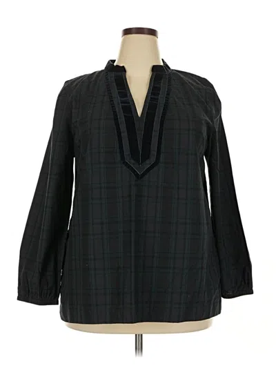 Pre-owned Jcrew 3/4 Sleeve Blouse In Black