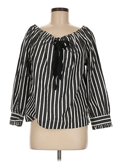 Pre-owned Jcrew 3/4 Sleeve Blouse In Black