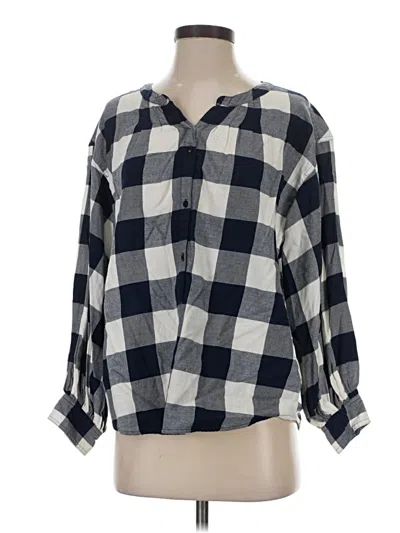 Pre-owned Jcrew 3/4 Sleeve Blouse In Black