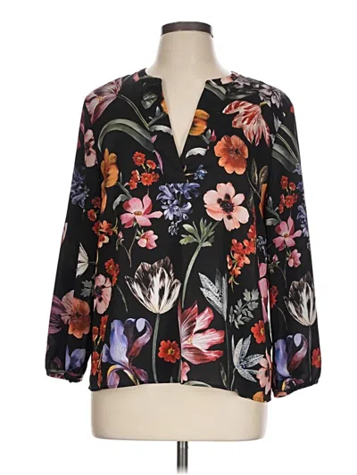 Pre-owned Jcrew 3/4 Sleeve Blouse In Black
