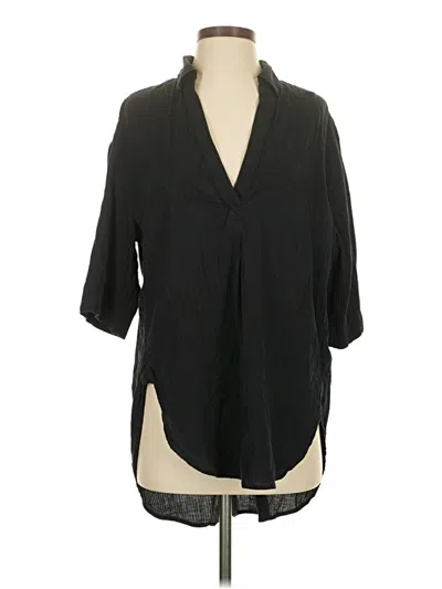 Pre-owned Jcrew 3/4 Sleeve Blouse In Black