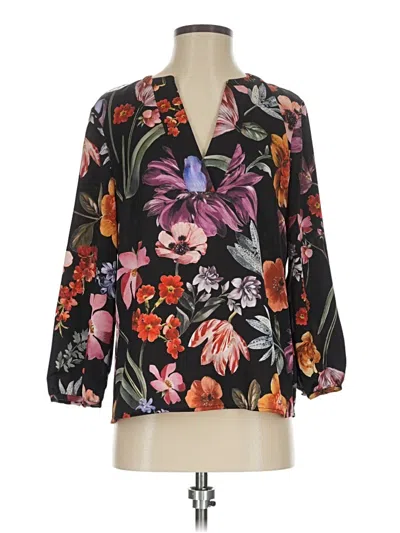 Pre-owned Jcrew 3/4 Sleeve Blouse In Black