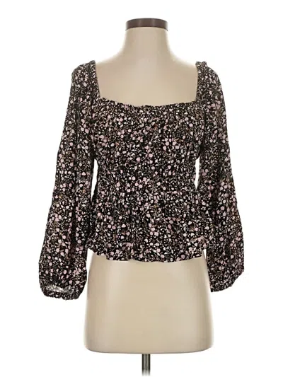 Pre-owned Jcrew 3/4 Sleeve Blouse In Black