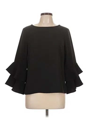 Pre-owned Jcrew 3/4 Sleeve Blouse In Black