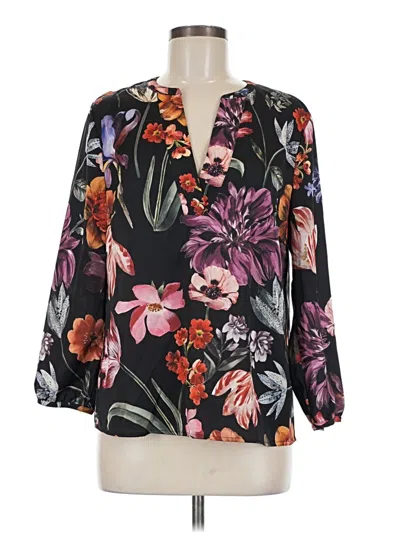 Pre-owned Jcrew 3/4 Sleeve Blouse In Black
