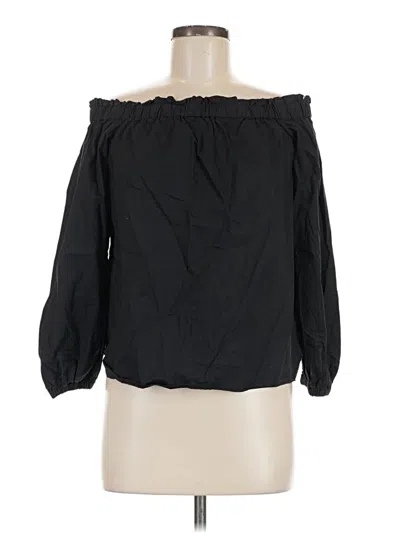 Pre-owned Jcrew 3/4 Sleeve Blouse In Black
