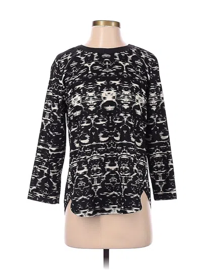 Pre-owned Jcrew 3/4 Sleeve Blouse In Black