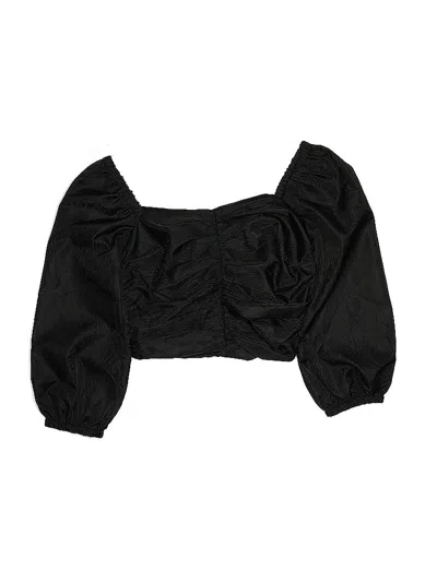 Pre-owned Jcrew 3/4 Sleeve Blouse In Black