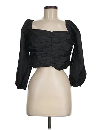 Pre-owned Jcrew 3/4 Sleeve Blouse In Black