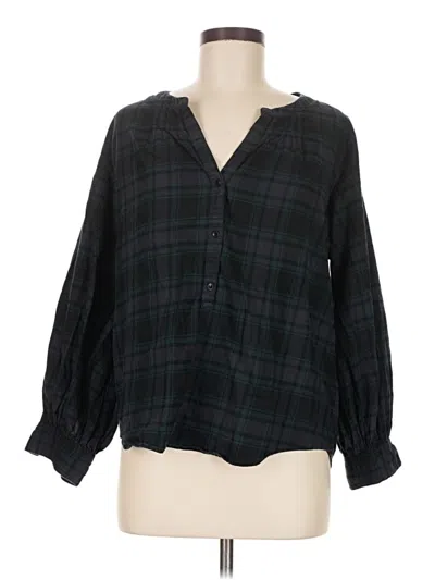 Pre-owned Jcrew 3/4 Sleeve Blouse In Black