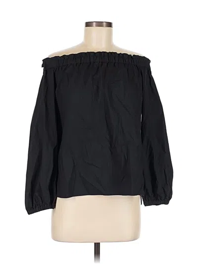 Pre-owned Jcrew 3/4 Sleeve Blouse In Black