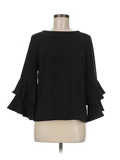Pre-owned Jcrew 3/4 Sleeve Blouse In Black