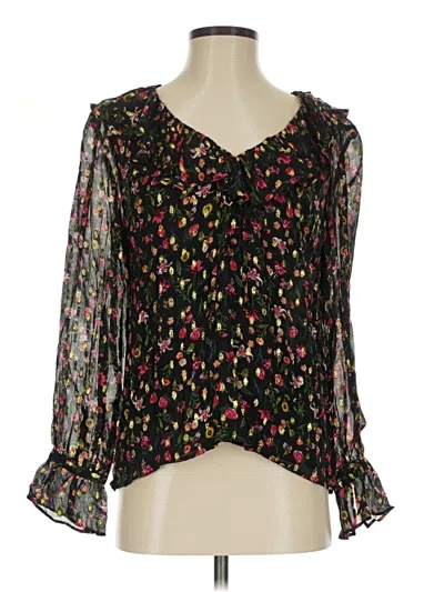 Pre-owned Jcrew 3/4 Sleeve Blouse In Black