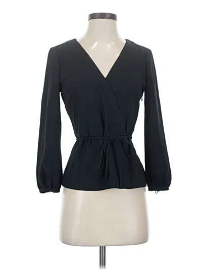Pre-owned Jcrew 3/4 Sleeve Blouse In Black