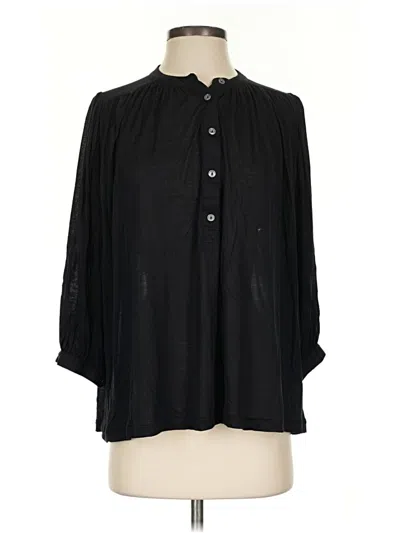 Pre-owned Jcrew 3/4 Sleeve Blouse In Black