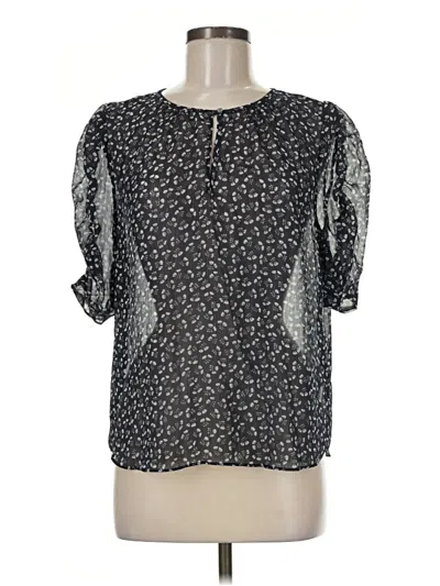 Pre-owned Jcrew 3/4 Sleeve Blouse In Black