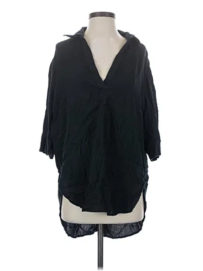 Pre-owned Jcrew 3/4 Sleeve Blouse In Black