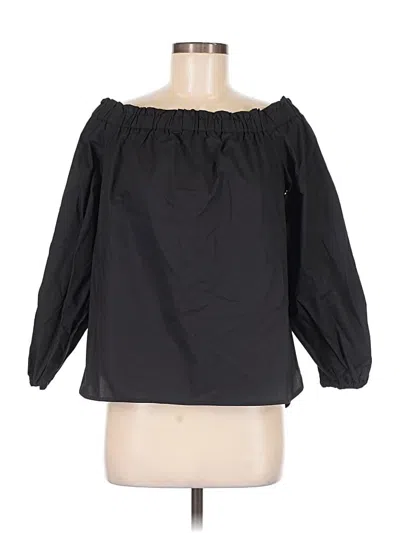 Pre-owned Jcrew 3/4 Sleeve Blouse In Black