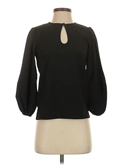 Jcrew 3/4 Sleeve Blouse In Black