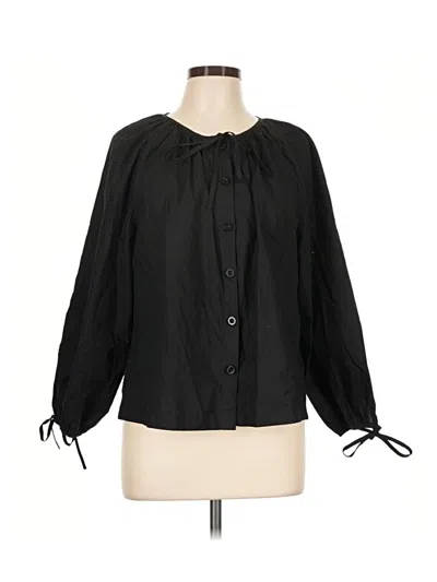 Jcrew 3/4 Sleeve Blouse In Black