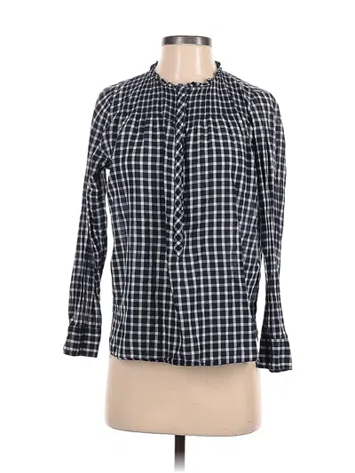 Pre-owned Jcrew 3/4 Sleeve Blouse In Blue