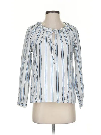 Pre-owned Jcrew 3/4 Sleeve Blouse In Blue