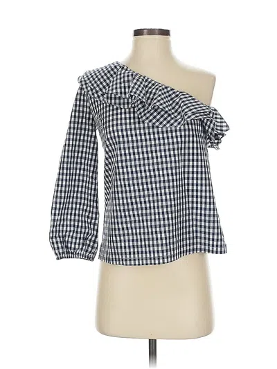 Pre-owned Jcrew 3/4 Sleeve Blouse In Blue