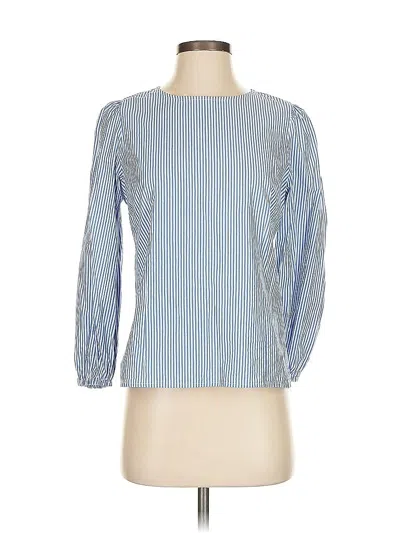 Pre-owned Jcrew 3/4 Sleeve Blouse In Blue