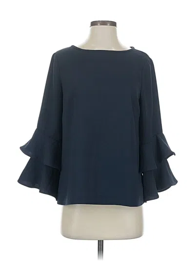 Pre-owned Jcrew 3/4 Sleeve Blouse In Blue