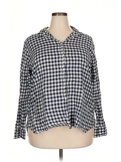 Pre-owned Jcrew 3/4 Sleeve Blouse In Blue