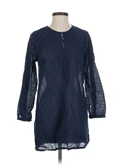 Pre-owned Jcrew 3/4 Sleeve Blouse In Blue