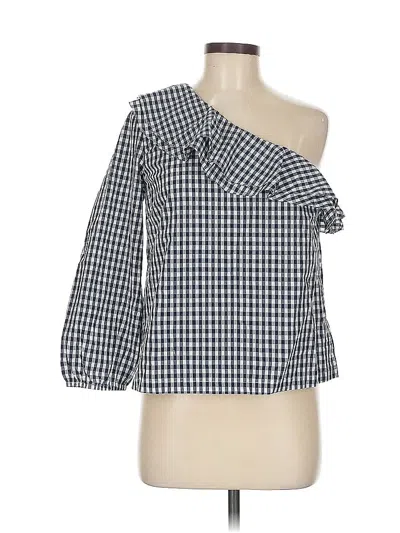 Pre-owned Jcrew 3/4 Sleeve Blouse In Blue