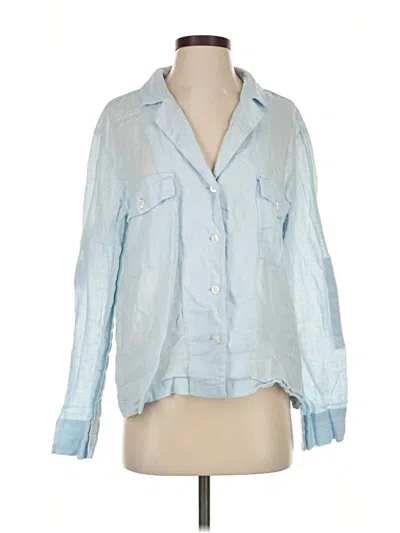 Pre-owned Jcrew 3/4 Sleeve Blouse In Blue