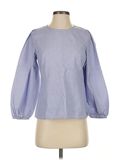 Pre-owned Jcrew 3/4 Sleeve Blouse In Blue
