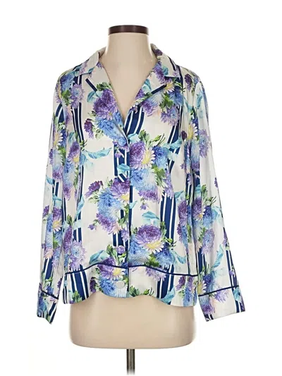 Pre-owned Jcrew 3/4 Sleeve Blouse In Blue