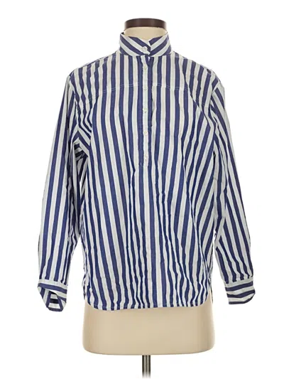 Pre-owned Jcrew 3/4 Sleeve Blouse In Blue