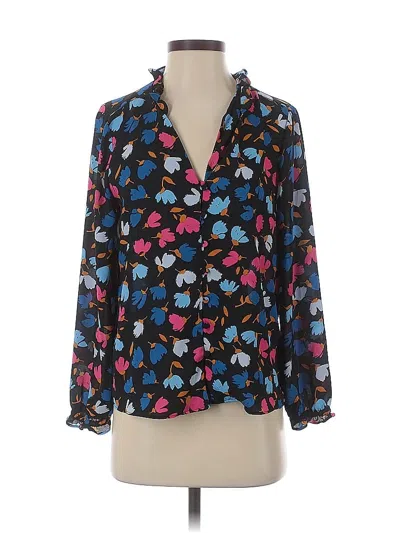 Pre-owned Jcrew 3/4 Sleeve Blouse In Blue