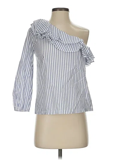 Pre-owned Jcrew 3/4 Sleeve Blouse In Blue